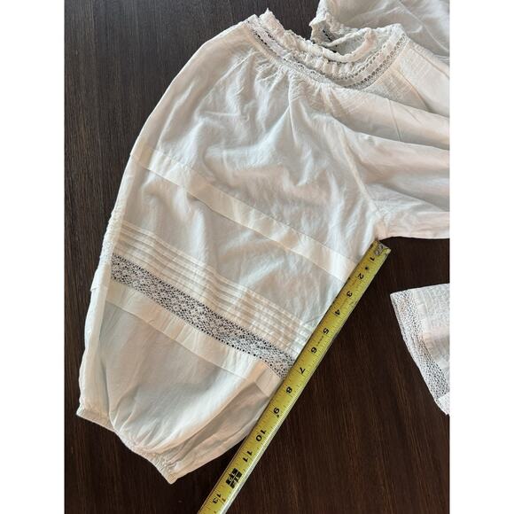 THE GREAT Dress Women’s Large The Short Nightingale Mini White Peasant Farmhouse - Picture 13 of 16